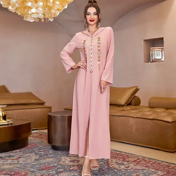 Kadınlar Abaya Elmas Dubai Parti Akşam Elbise Kaftan Ramazan Başörtüsü Robe Femme Musulmane Kaftan Marocain Abayat Müslüman Giyim