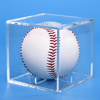 Kaliteli Akrilik Beyzbol kutu ekran Golf Tenis Topu Şeffaf Kılıf Hatıra saklama kutusu Tutucu Uv Koruma 8 İnç