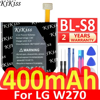 KiKiss BL - S8 BL S8 400mAh akıllı saat Pil için LG W270 Piller + Ücretsiz Araçlar