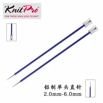 KnitPro / Zing orijinal ithal renkli alüminyum 35 cm tek düz iğne kazak iğne 2.0 mm-3.5 mm