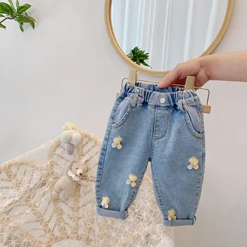 Kot Kızlar için Yeni Çocuk günlük pantolon 1-6T Gevşek Bebek Kız Pantolon harem pantolon Kore Bebek Giysileri