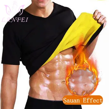 LANFEI Erkekler Ter Zayıflama Yelek Neopren Bel Eğitmen Sauna Gömlek Neopren Egzersiz Vücut Şekillendirici Kilo Kaybı Shapewear Tank Top