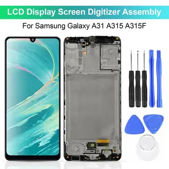 LCD Dokunmatik Ekran Orijinal AMOLED LCD Ekran Digitizer Montaj Yedek Onarım Parçası A31 A315 Samsung Galaxy A315F için 