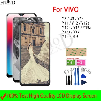 LCD Ekran Vivo Y3 U3 Y5s Y11 Y12 Y15 Y17 Y12a Y12s Y15a Y15s Y19 LCD ekran dokunmatik ekranlı sayısallaştırıcı grup Değiştirme