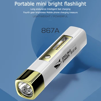 LED Güçlü Torch Lambası Açık Su Geçirmez 4 Dişliler El Feneri Yürüyüş Kamp için