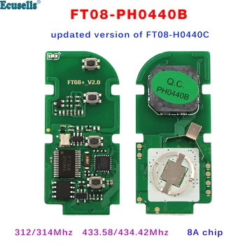 Lonsdor FT08 PH0440B Güncelleme Sürümü FT08-H0440C 312/314/433. 58/434. 42 Mhz 8A Çip Lexus ES300h ES350 ES350h akıllı anahtar PCB