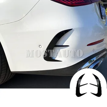Mercedes Benz C Sınıfı için W206 C63 AMG ABS Dış Arka Tampon Spoiler HAVA emme Kapağı Trim 2022 Siyah / Karbon Fiber Bak