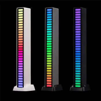 Metal LED senfoni ritim ışık RGB ses kontrolü atmosfer şerit lamba stres giderici masaüstü parti dekorasyon Usb şarj