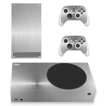 Metalik Gri Stil Xbox Serisi S Cilt Sticker Konsolu ve 2 Kontrolörleri Çıkartması Vinil Koruyucu Skins Stil 1