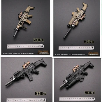 Mini kez oyuncaklar 1/6 Ölçekli Asker Figürü Aksesuar Silah MK16 Dört Model İçin 12 