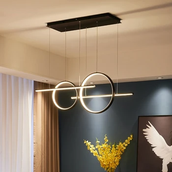 Modern Minimalist LED kolye ışıkları mutfak yemek odası için yüksek parlaklık yemek asılı lambalar kısılabilir aydınlatma AC 90-260V