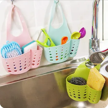Mutfak Plastik lavabo drenajı Raf Asılı Drenaj Depolama Sepeti Sünger Ayarlanabilir Musluk Tutucu Banyo Sabunu Enkaz Raf Caddy