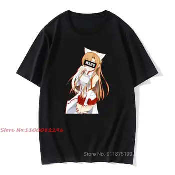 Otaku Neko Waifu Sıfır İki Kız Harajuku Tshirt Ahegao Lewd Anime Japonya Manga Seks T Shirt Erkekler İçin Yetişkin Tees moda üst giyim