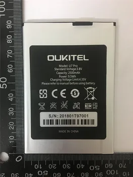 Oukitel U7 Pro Pil için Yüksek Kalite Yedek 2500 mAh Bateria Akümülatör