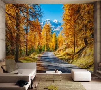 Papel de parede İtalyan alp orman manzara 3d duvar kağıdı duvar, oturma odası yatak odası duvar kağıtları ev dekor
