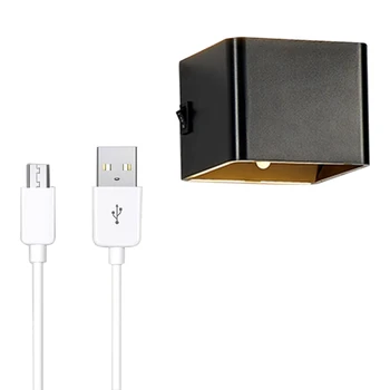 Pil duvar lambası Hareket Sensörü İle kapalı led duvar Lambası Anahtarı İle 5 W USB Şarj Edilebilir Yatak Odası Oturma Odası İçin