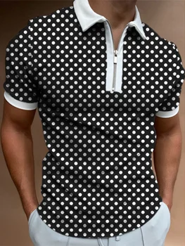 S-5XL erkek Rahat Yaz Kısa Kollu polo gömlekler Erkekler Erkek Zip Tee Gömlek Erkekler Tops Sokak Golf Giyim Giysi Erkekler İçin 2022