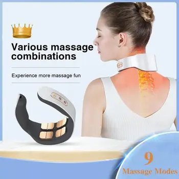 Servikal masaj akıllı darbe sıcak kompres terapi boyun masajı uzak kızılötesi analjezik ısıtma cihazı ve geri aracı M8P3