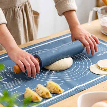 Silikon Pişirme Mat 60x40cm yapışmaz Pasta Haddeleme Yoğurma Pedi Pizza Hamur Makinesi merdaneler Mutfak Aletleri Oklava