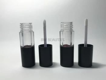 Siyah Boş Dudak Parlatıcısı Tüpleri Örnek Mini Küçük Şeffaf Seyahat Plastik Şişe Makyaj Dudak balsam kapları Kadınlar için Kozmetik