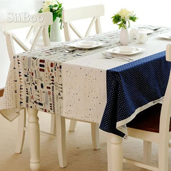 Sıcak satış Amerikan country tarzı baskı Masa Örtüsü pamuk / keten kumaş yemek masası Örtüsü Mutfak Ev Tekstili SP1059