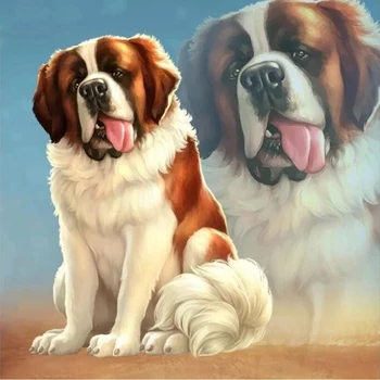 Tam Matkap Kare/Yuvarlak Elmas Boyama By Numbers Sevimli Köpek Mozaik Çapraz Dikiş Seti Nakış Tam İğne Sanat El Sanatları