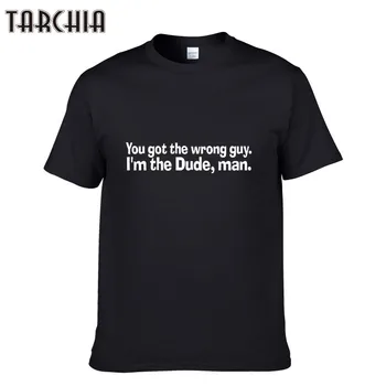 TARCHIA T-shirt Mektup Baskılı Tees Tops erkek Giyim Pamuk T Gömlek Kısa Kollu Beyaz Casual Erkek Tees Homme