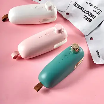 Taşınabilir USB şarj edilebilir ısıtmalı plastik torba mühürleyen Mini aperatifler patates kapatma makinesi çip ambalaj çantalar depolama klip Foo C6W2