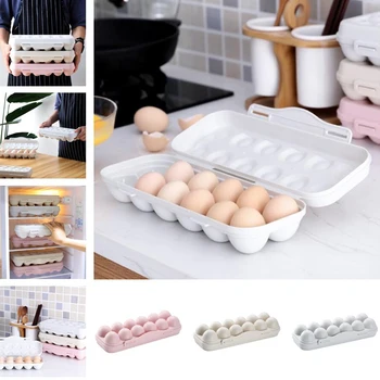 Taşınabilir Yumurta Kutusu Darbeye Dayanıklı Darbeye Dayanıklı Plastik Yumurta Tutucu Ev Buzdolabı saklama kutusu Yumurta saklama kutusu