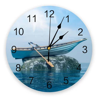 Tekne Kano Park Deniz Resif duvar saati Modern Tasarım Oturma Odası Dekorasyon Saati Dilsiz Duvar Saati Ev İç Dekor
