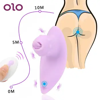Vajinal Masaj Kadın Mastürbasyon Klitoris Stimülatörü 10 Modu G Noktası Dil Yalama Vibratör Giyilebilir Seks Oyuncakları Kadın için