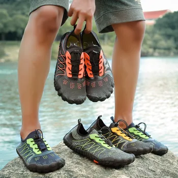 Yaz 2022 erkek ayakkabısı Şık Karışık Renk Tasarım Balıkçılık Ayakkabı Erkekler Yalınayak Plaj Hızlı Kuru Yüzme Ayakkabı Dalış Aqua Ayakkabı