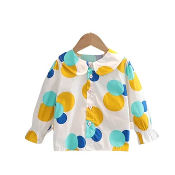 Yeni Bahar Sonbahar Bebek Kız Giysileri Sevimli Çocuk Moda Nokta Desen Gömlek Toddler Spor Kostüm Bebek Giyim Çocuk Spor