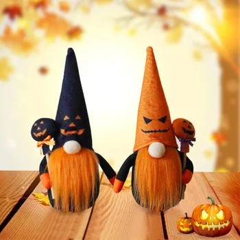 yeni Cadılar Bayramı süslemeleri gnome bebek kabak meçhul bebek süsleri