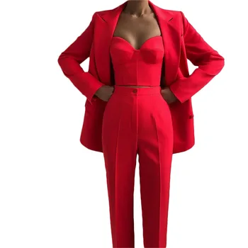 Yeni Yaz Kadın Takım Elbise Özel Yapılmış Kruvaze Blazer ve kalem pantolon Rahat Moda Günlük Kadın Ceket İki Adet Set