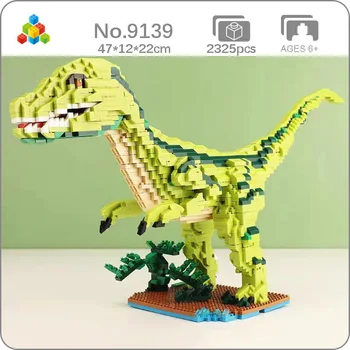 YZ 9139 Jurassic Dinozor Dünya Velociraptor Canavar Pet Hayvan DIY Mini Elmas Blokları Tuğla Yapı Oyuncak Çocuklar ıçin hiçbir Kutu
