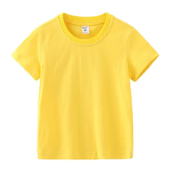 ZWF1671 Yaz Unisex T-shirt Çocuk Erkek Kısa Kollu Karikatür Baskı Tees Bebek Çocuk pamuklu üst giyim Kızlar için Giysi 1-10Y