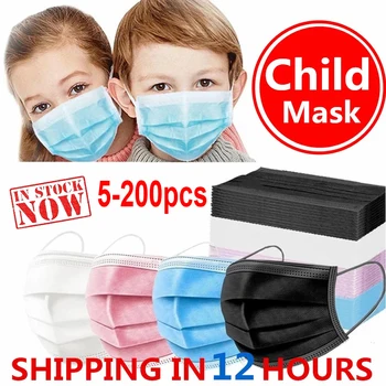 Çocuk Maskeleri Tek Kullanımlık Çocuklar Yüz Maskesi mascarillas Çocuk Güvenliği Toz Koruma Maskesi 3 Katmanlı Kat dokunmamış maske