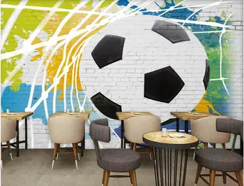 Özel duvar duvar 3d duvar kağıdı Futbol sonları şık bir bar restoran ev dekor fotoğraf duvar kağıdı oturma odası için