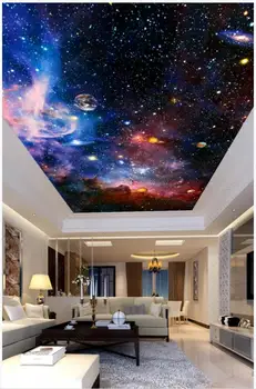 Özel fotoğraf duvar kağıdı 3d tavan duvar kağıdı Kozmik yıldız gökyüzü uzay oturma odası tavan zenith duvar duvar kağıtları ev dekorasyon