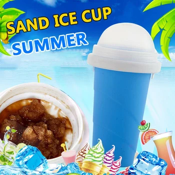 Tutam Buz Kabı DIY Smoothie Kupası Silikon Çift Katmanlı Ev Yapımı Dondurma Milkshake meyve suyu fincanı Yaz Soğuk Tutam Buz Kabı